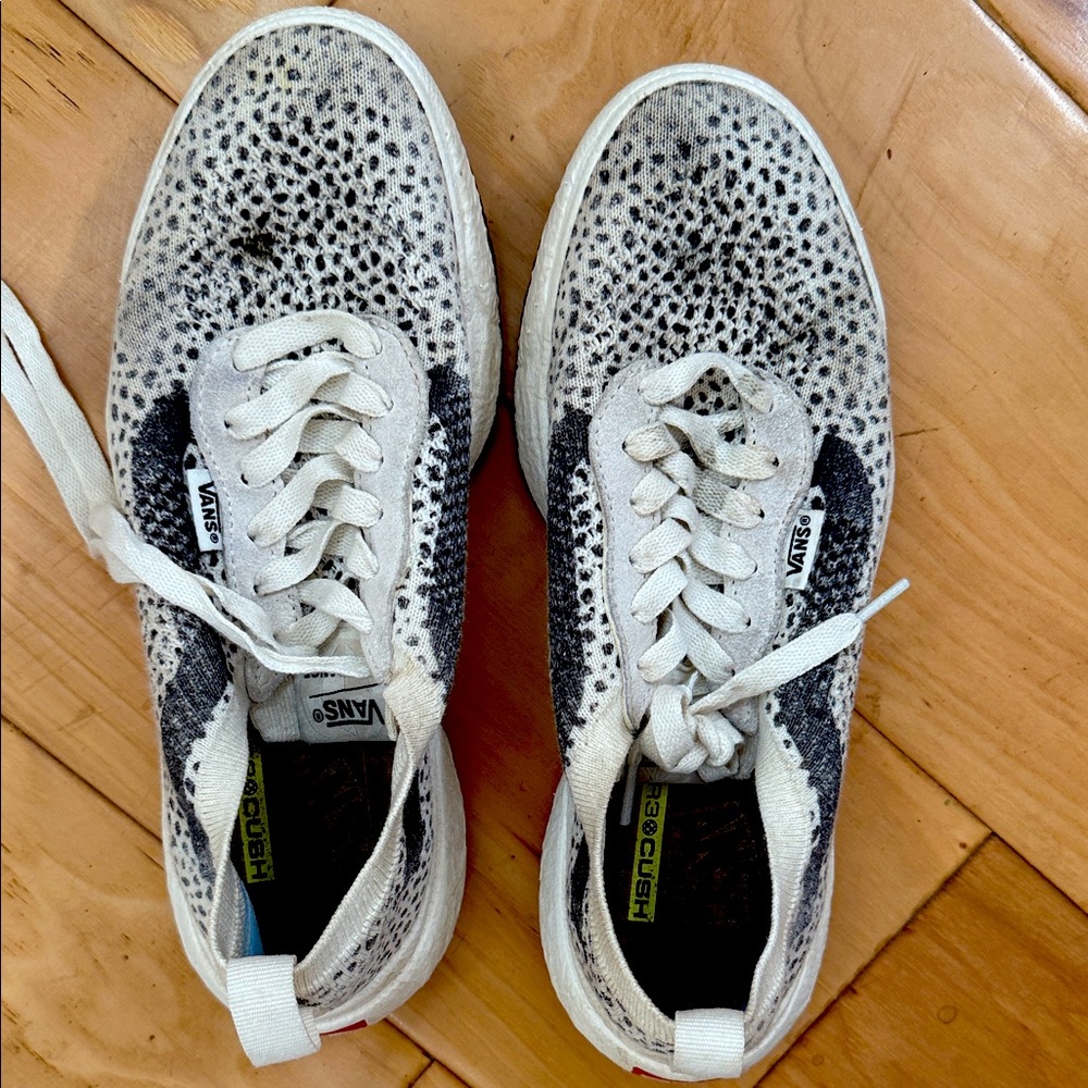 Vans Black and White Speckle Pattern Sneakers
